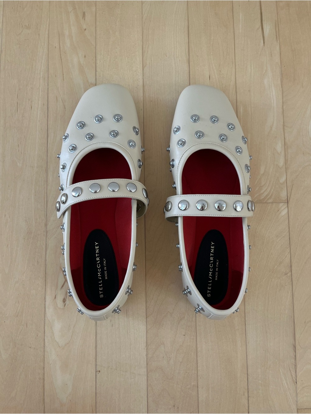 STELLA MCCARTNEY RYDER SEMI SHINE ALT MAT FLATS
